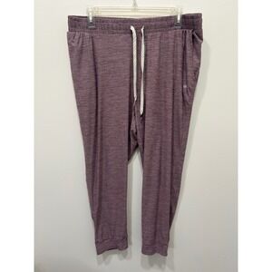 LEG3ND Joggers Pants Womens XL Purple Space Dye Heathered Drawstring Pockets